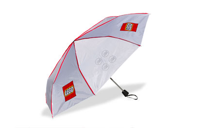 Umbrella, White with LEGO Logo and Studs Pattern