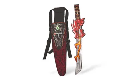 Sword, NINJAGO Sword of Fire with Red Dragon Head Pattern with Sheath