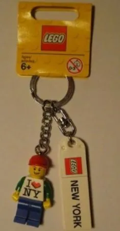 I Brick New York Minifigure Key Chain, Rockefeller Center LEGO Store, New York, NY