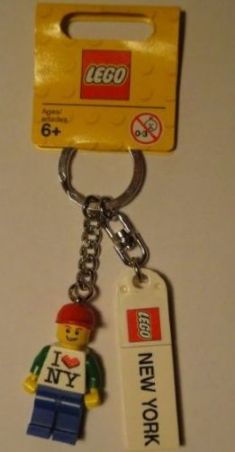 I Brick New York Minifigure Key Chain, Rockefeller Center LEGO Store, New York, NY