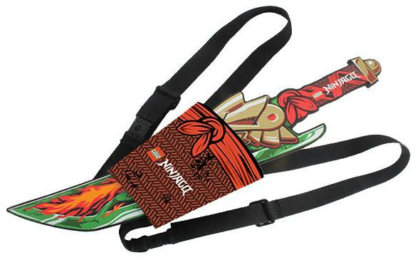 Sword, NINJAGO Sword with Gold Dragon Head Pattern with Sheath