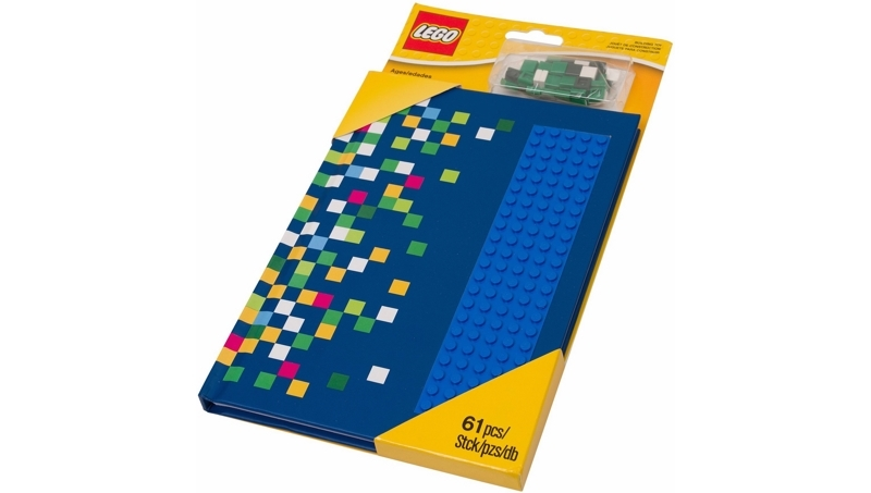 Notebook, Baseplate Cover Blue with 1 x 1 Tiles