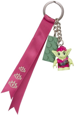 Elves Roblin with 2 x 4 Sand Green Brick Key Chain (Bag Charm)
