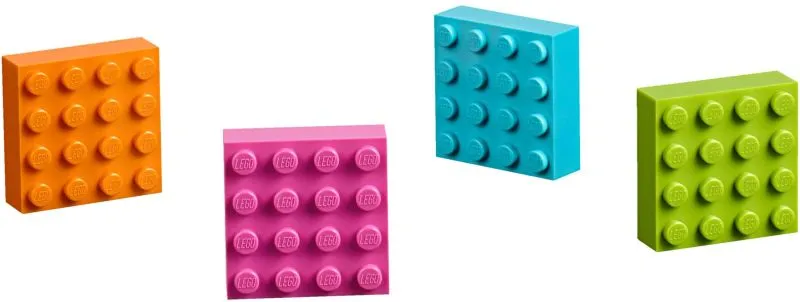 Magnet Set, Bricks 4 x 4 Small (4)