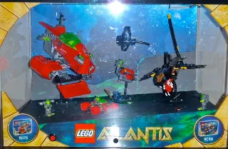 Display Assembled Set, Atlantis Sets 8075 and 8058 in Plastic Case with Electronics