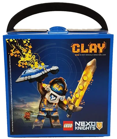 Lunch Box, Nexo Knights with Handle, Clay