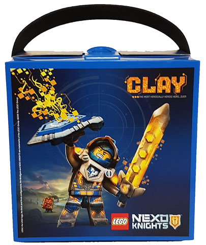 Lunch Box, Nexo Knights with Handle, Clay