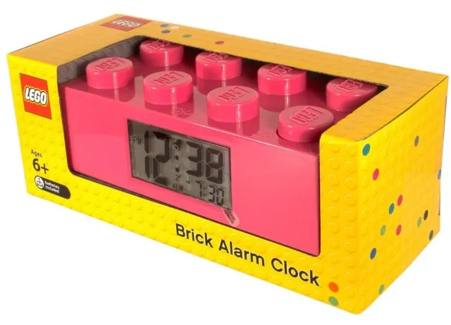 Alarm Clock, Brick 2 x 4 - Pink