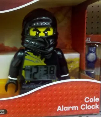 Digital Clock, NINJAGO Cole DX Figure Alarm Clock