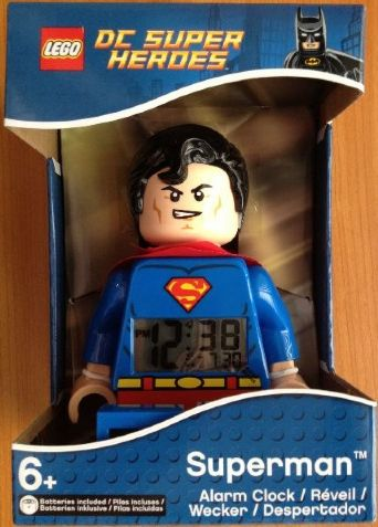 Digital Clock, Superman Figure Alarm Clock