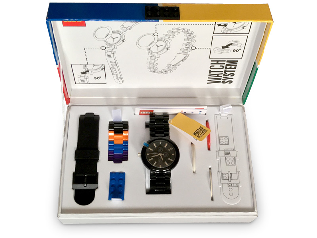 Watch Set, Christmas Employee Gift 2017 - 4 Stud Brick Black/Chrome