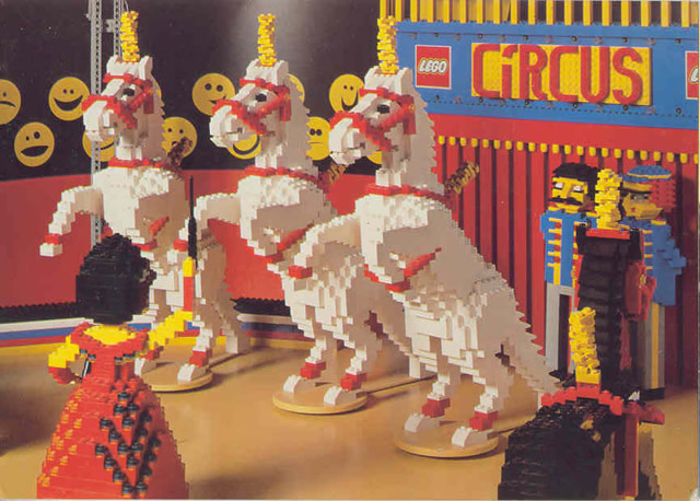 Postcard - Lego World Show - Performing Horses