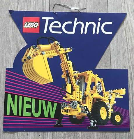 Display Sign Hanging, Technic Sets 8862 Backhoe and 8835 Forklift, Double-Sided