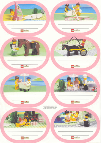 Sticker Sheet, School Book Labels (Bookplates) - Sheet 3 Paradisa Ovals