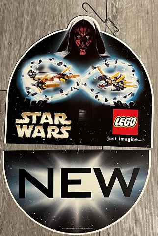 Display Sign Hanging, Star Wars Episode I, Darth Maul and Podracers