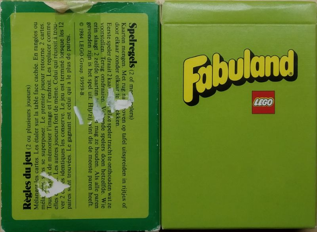 Fabuland Memory Card Game - Belgian Version