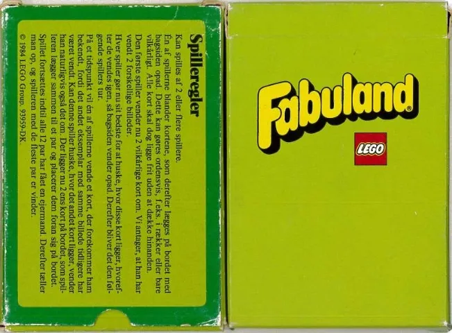 Fabuland Memory Card Game - Danish Version