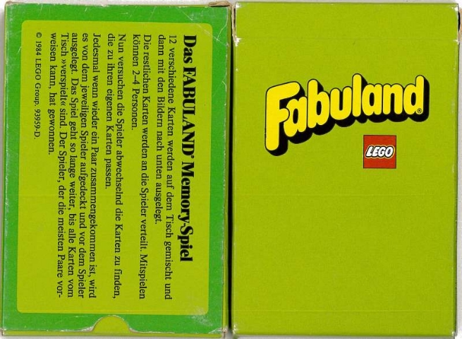 Fabuland Memory Card Game - German Version