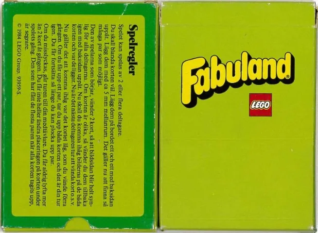 Fabuland Memory Card Game - Swedish Version