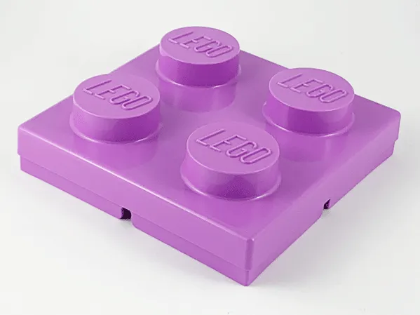 Storage Brick 2 x 2 Lid with Cutouts on all Sides for Base Attachment