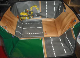 ZipBin City Construction Toy Box & Playmat