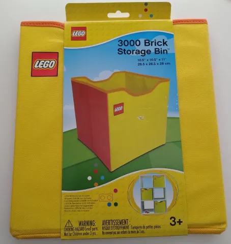 Textile Toy Bin 3000 Brick Storage Bin - Red and Yellow