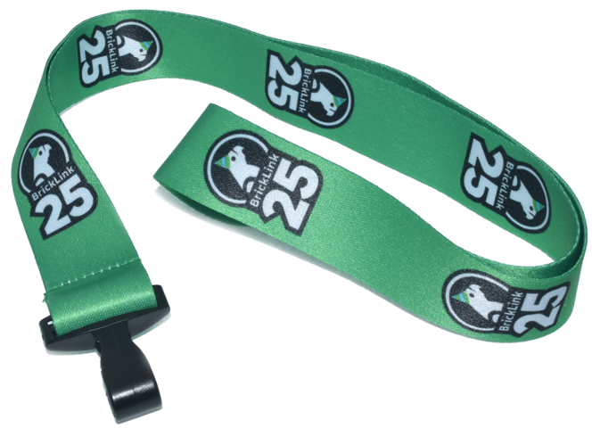 Lanyard with BrickLink 25th Anniversary Parrot Logo