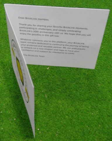 Anniversary Card, BrickLink 20th