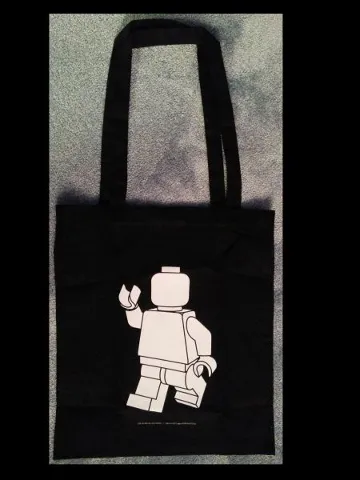 Shopping Bag, Textile, White Minifigure