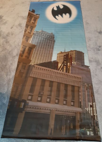 Display Flag Cloth, Batman Logo and Skyscrapers