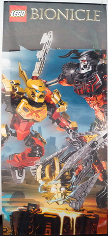 Display Flag Cloth, BIONICLE Tahu Master of Fire and Skull Grinder