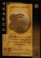 BIONICLE Great Mask Challenge Game Card  57