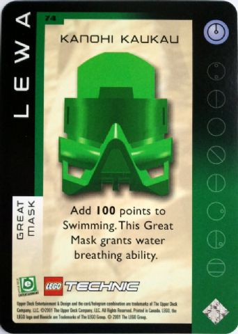 BIONICLE Great Mask Challenge Game Card  74