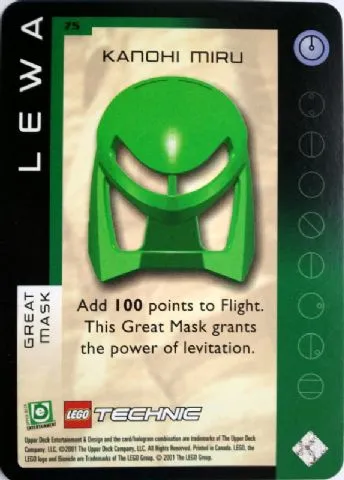 BIONICLE Great Mask Challenge Game Card  75