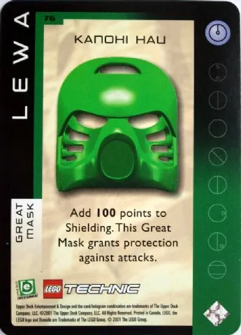 BIONICLE Great Mask Challenge Game Card  76