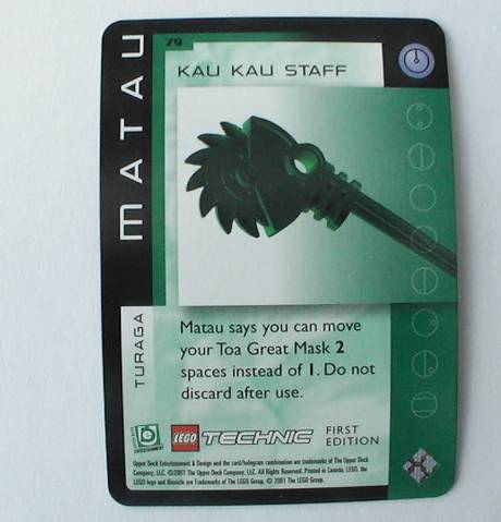 BIONICLE Great Mask Challenge Game Card  79
