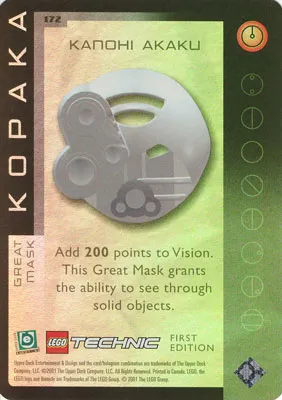 BIONICLE Great Mask Challenge Game Card 172