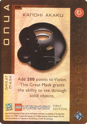 BIONICLE Great Mask Challenge Game Card 178