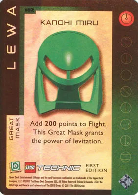 BIONICLE Great Mask Challenge Game Card 182