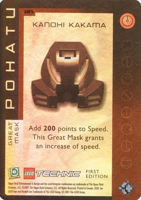 BIONICLE Great Mask Challenge Game Card 185