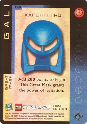 BIONICLE Great Mask Challenge Game Card 194
