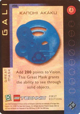 BIONICLE Great Mask Challenge Game Card 196