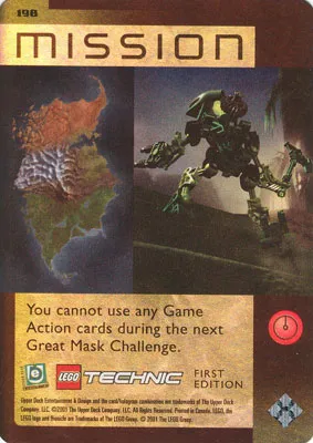 BIONICLE Great Mask Challenge Game Card 198