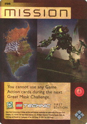 BIONICLE Great Mask Challenge Game Card 198