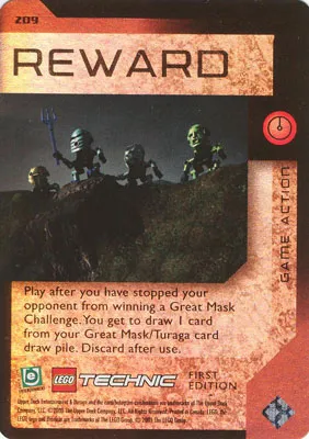 BIONICLE Great Mask Challenge Game Card 209