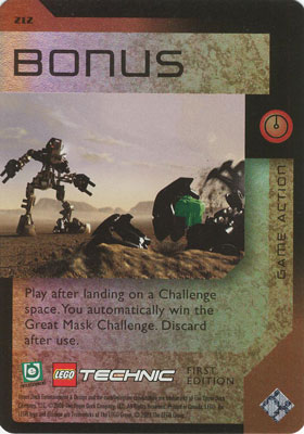 BIONICLE Great Mask Challenge Game Card 212
