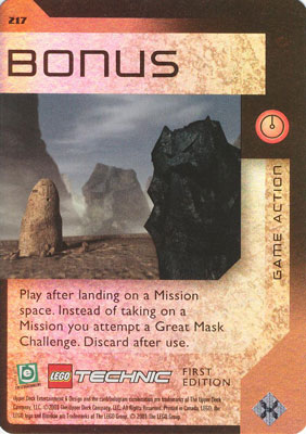 BIONICLE Great Mask Challenge Game Card 217
