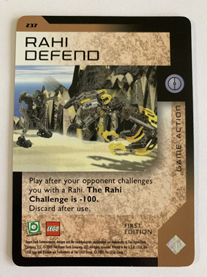 BIONICLE Great Mask Challenge Game Card 237