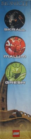 Display Flag Cloth, BIONICLE Glatorian Skrall / Malum / Gresh