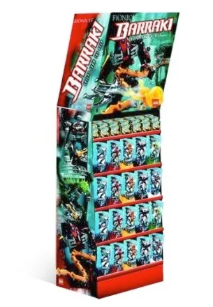 Display Floor Stand for Sets, Cardboard for Bionicle Barraki (held 8607, 8608, 8609, 8610, 8611, 8612)